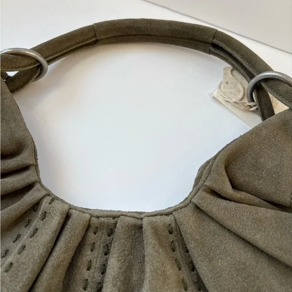 NWT Free People Skadi Suede Scrunch Tote - Picture 10 of 11